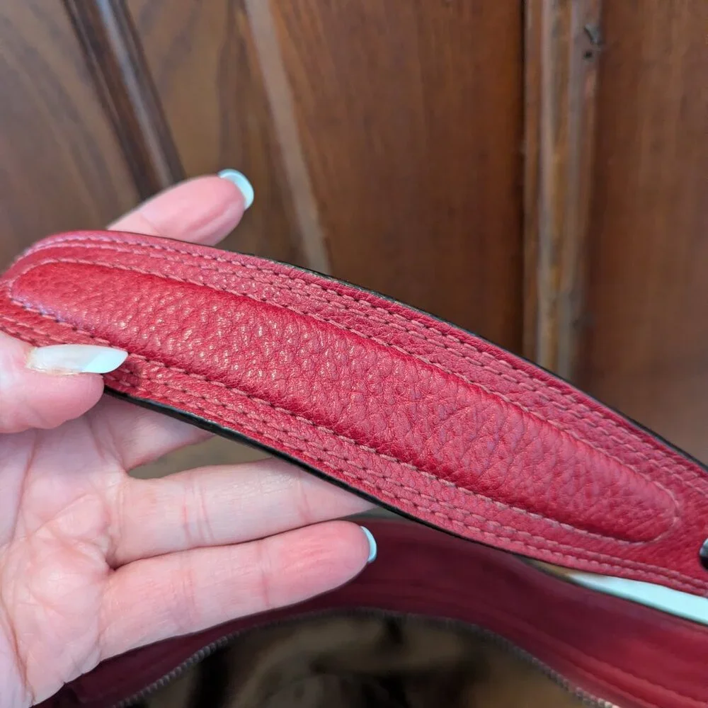 Coach Zoe Red Leather Hobo - Picture 13 of 13